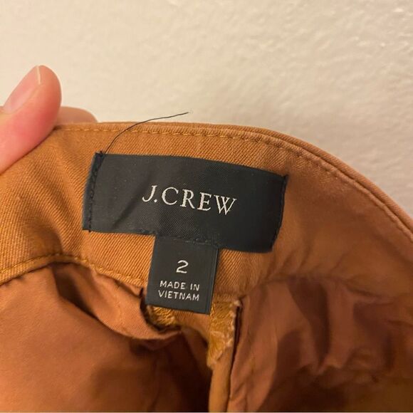 J Crew tan camel stretch dress Pants trousers office slacks BF401 cotton blend 2 - Picture 9 of 11
